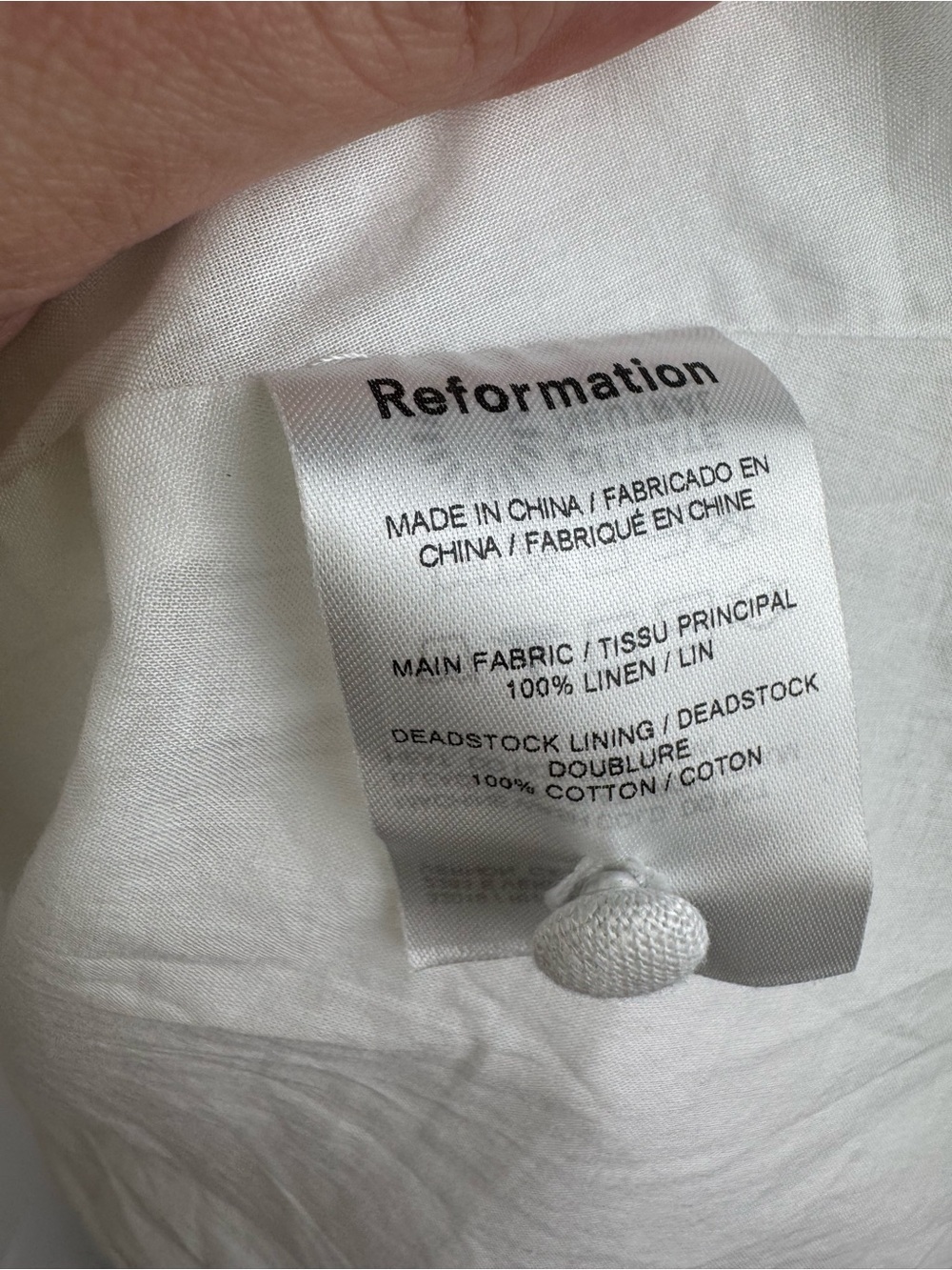 Reformation Bucatini Linen Midi Dress White Square Neck Linen Dress Size 2 - Picture 9 of 9